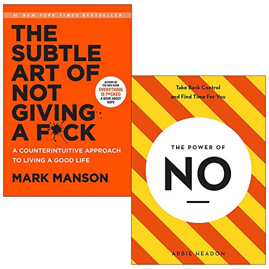 The Subtle Art of Not Giving a F*ck & The Power of NO By Mark Manson 2 Books Collection Set