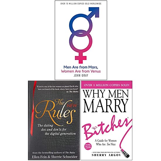 Men Are from Mars Women Are from Venus, The New Rules, Why Men Marry Bitches 3 Books Collection Set