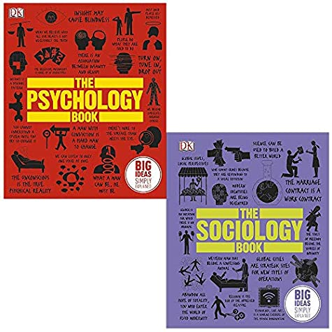 The Psychology Book, The Sociology Book 2 Books Collection Set - Big Ideas Simply Explained