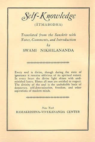 Self-Knowledge: Sankara's "Atmabodha"