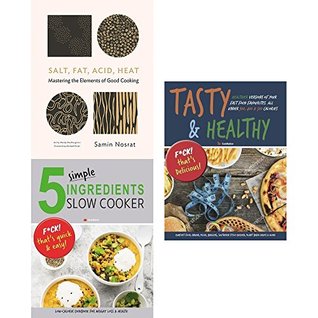 Salt fat acid heat [hardcover], 5 simple ingredients slow cooker and tasty & healthy 3 books collection set