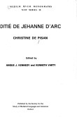 Ditié de Jehanne d'Arc (Medium Aevum monographs)
