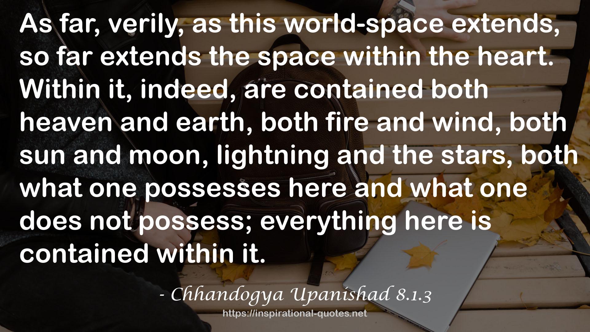 Chhandogya Upanishad 8.1.3 QUOTES