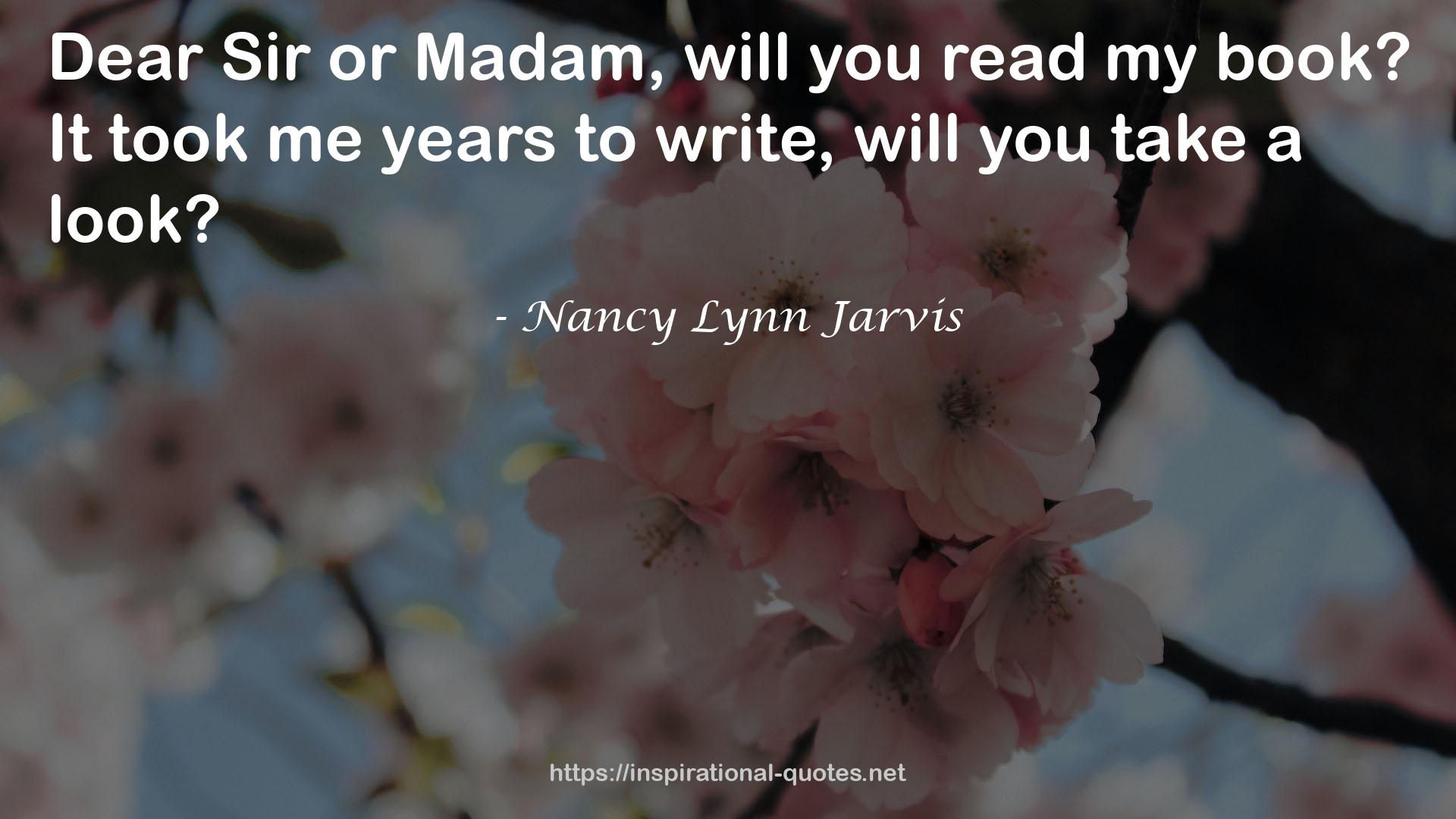 Nancy Lynn Jarvis QUOTES