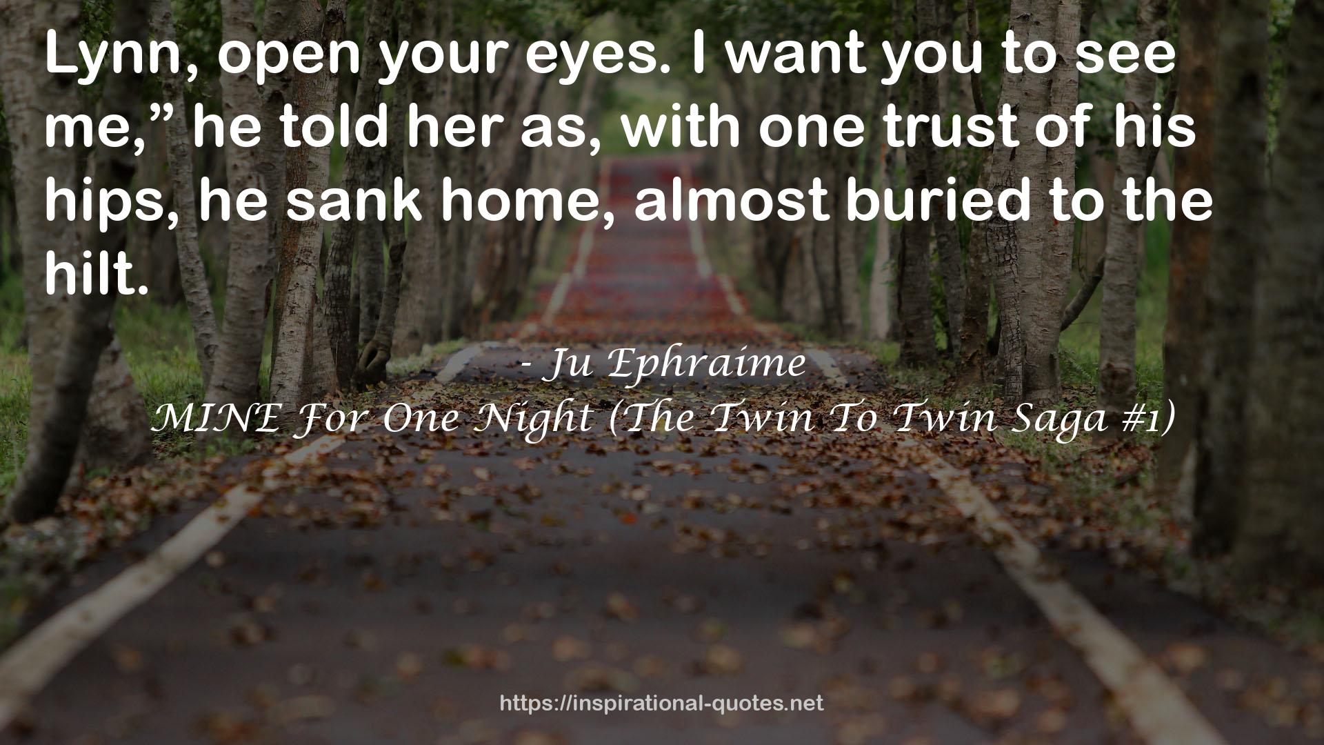 MINE For One Night (The Twin To Twin Saga #1) QUOTES