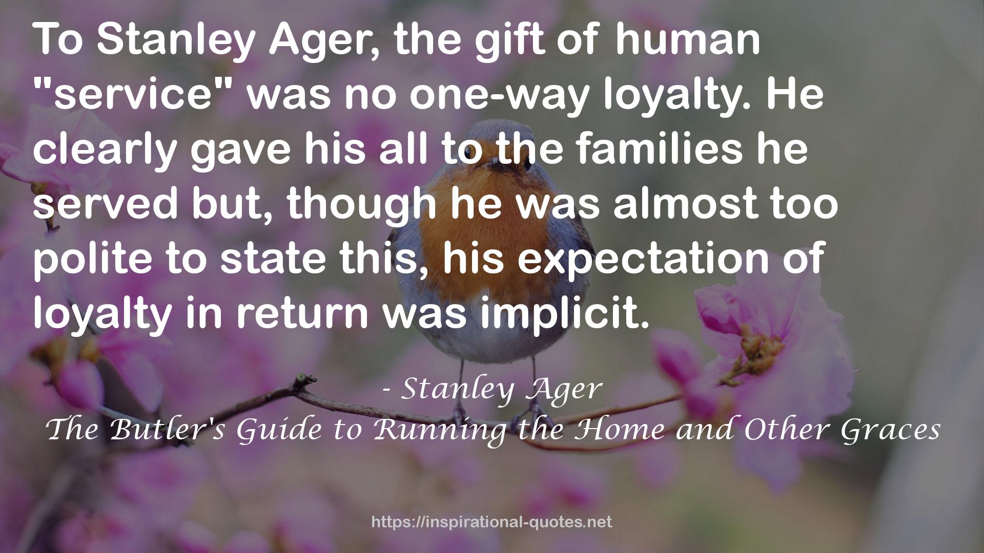 The Butler's Guide to Running the Home and Other Graces QUOTES