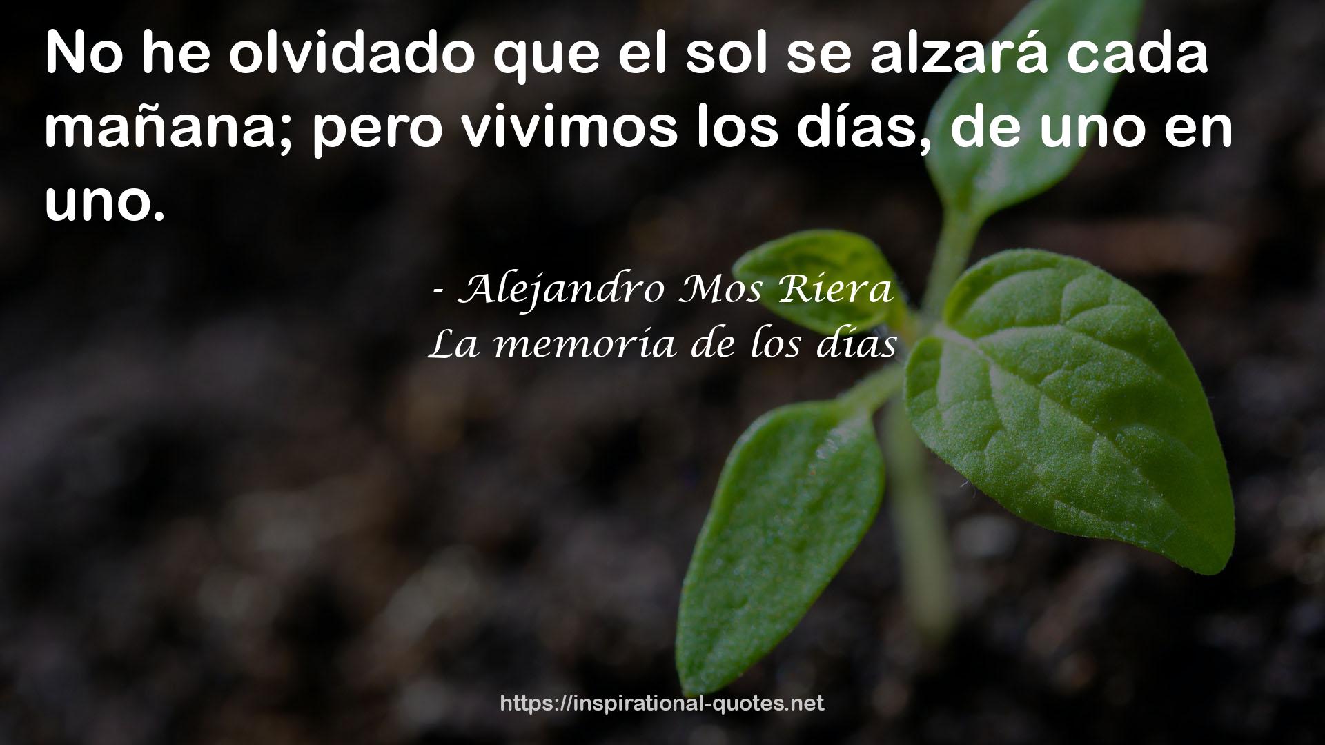 La memoria de los días QUOTES