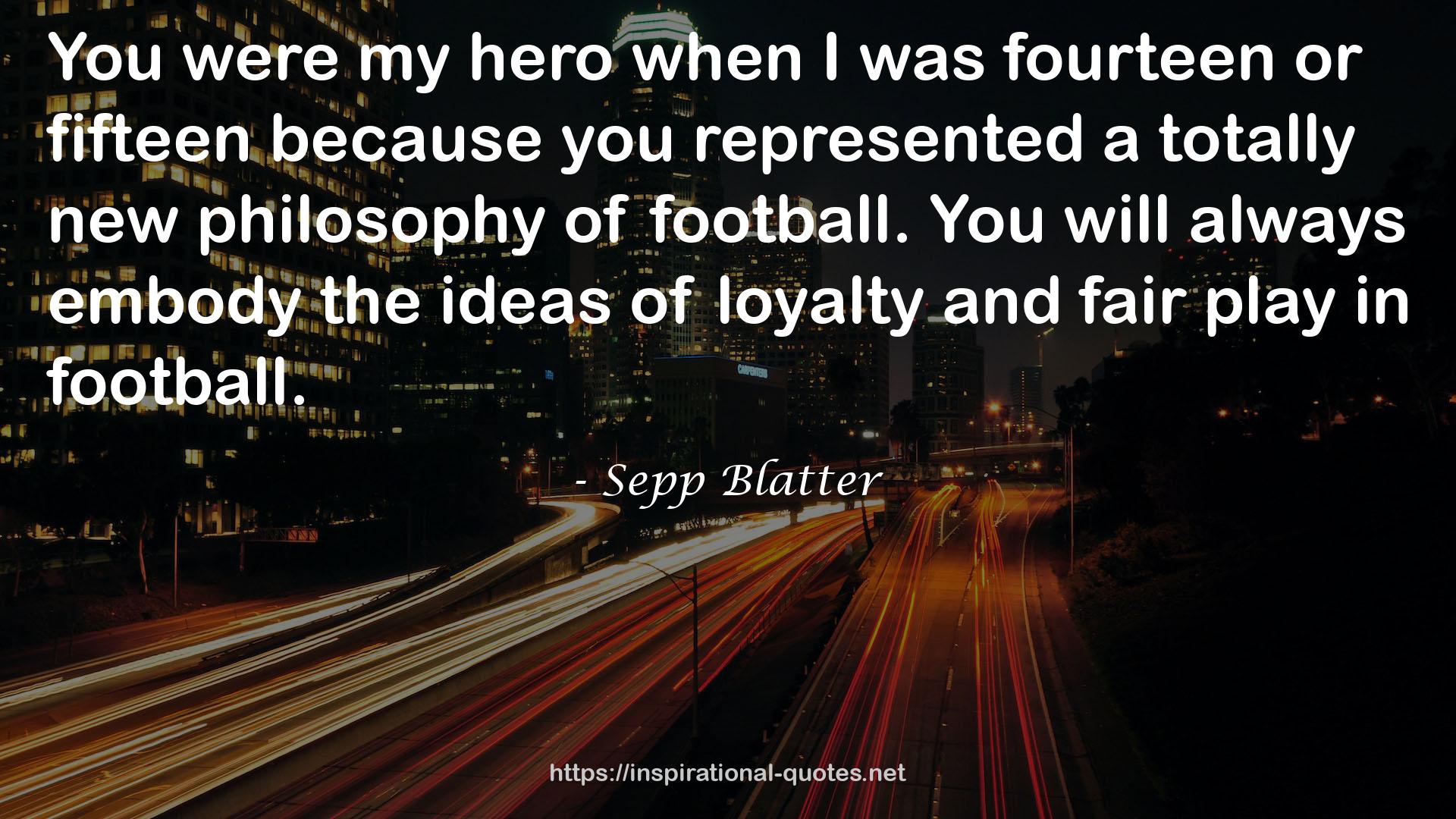 Sepp Blatter QUOTES