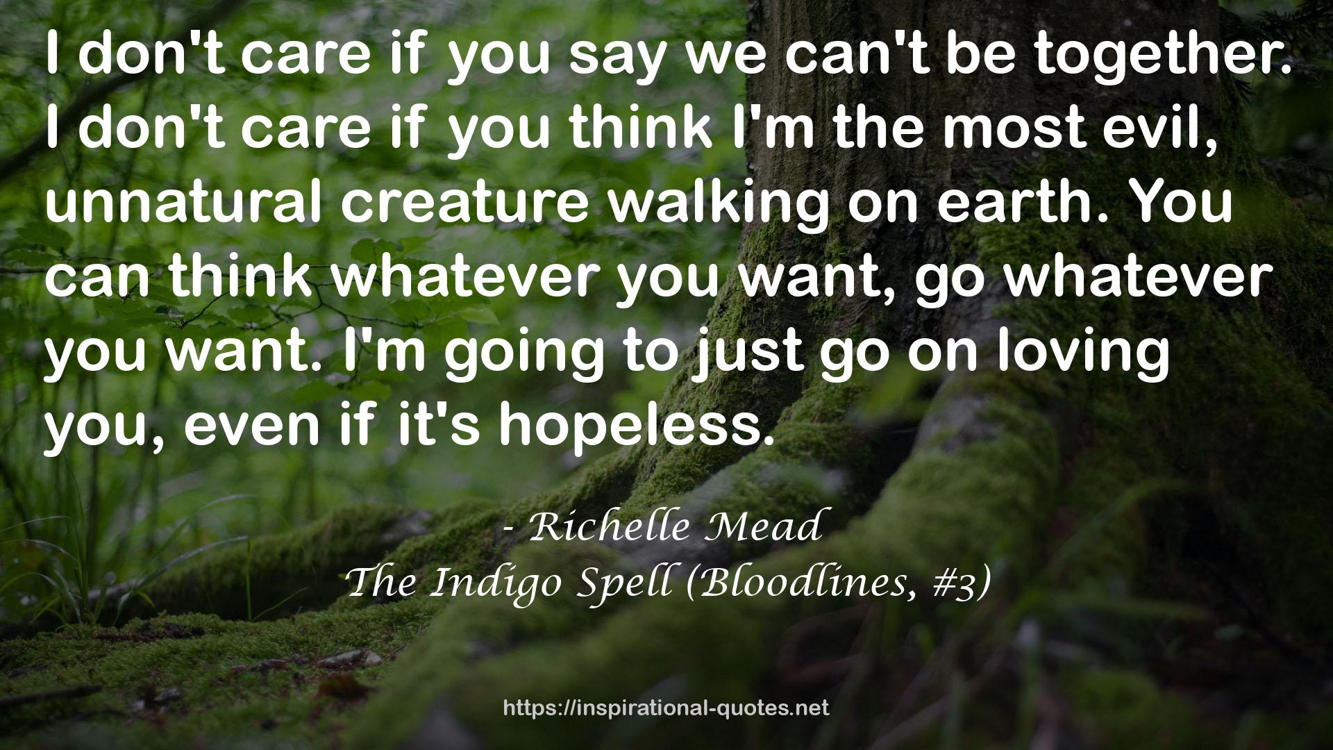 The Indigo Spell (Bloodlines, #3) QUOTES