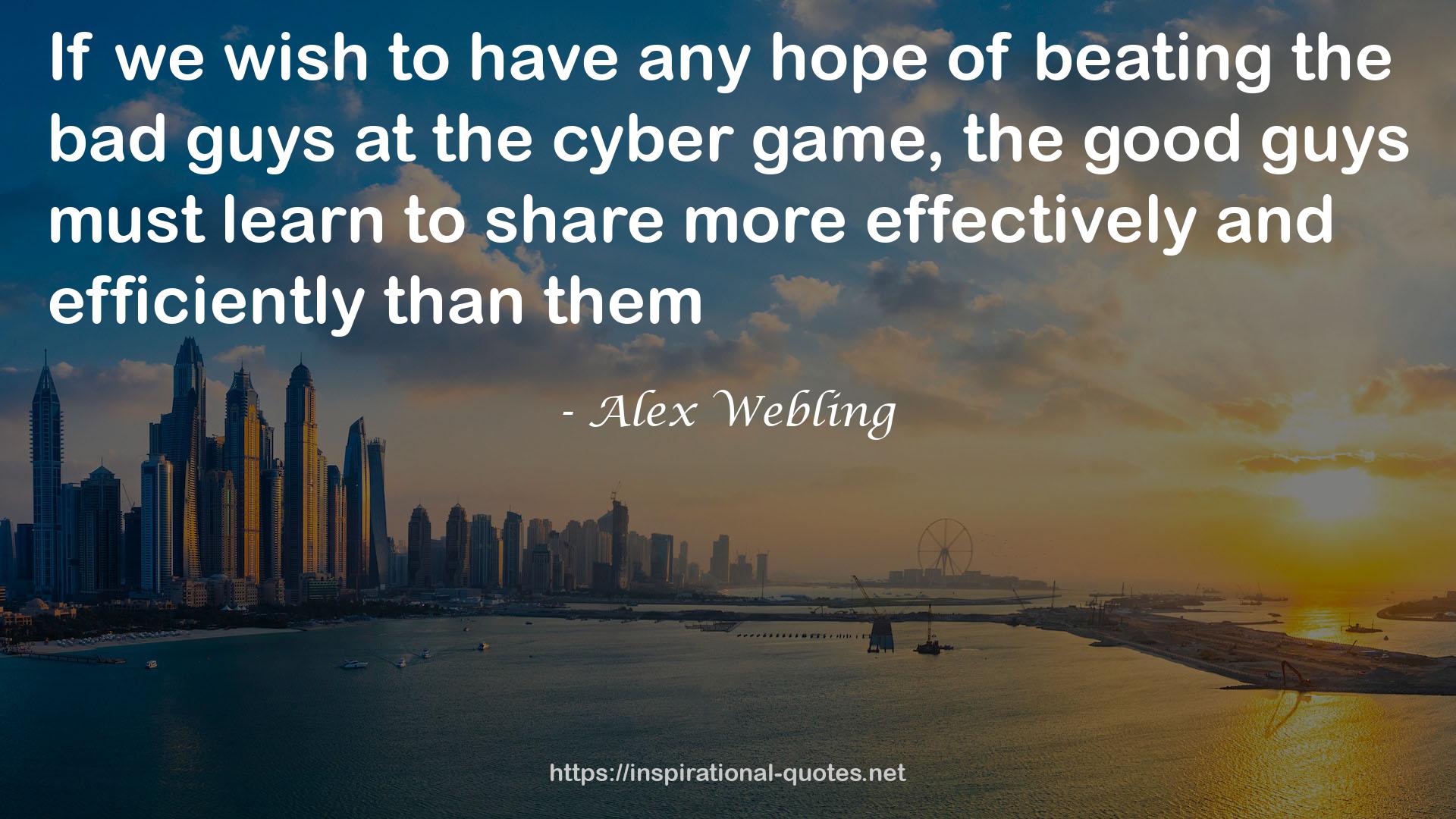 Alex Webling QUOTES