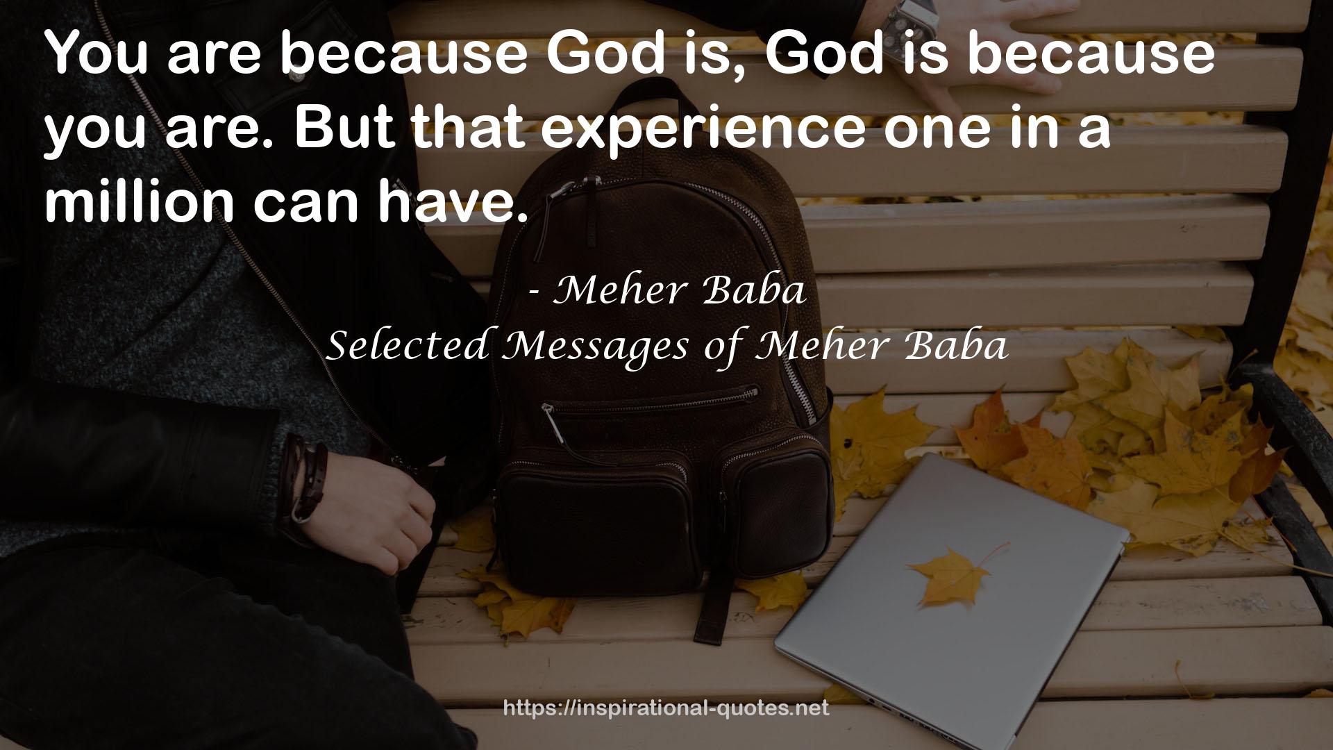 Selected Messages of Meher Baba QUOTES