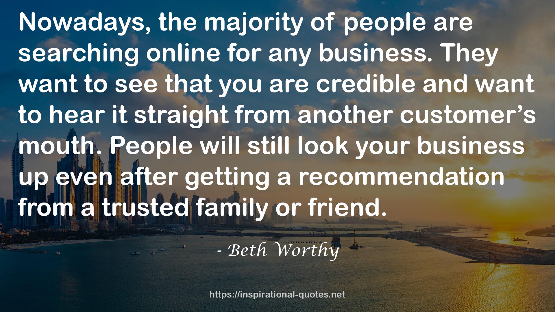 Beth Worthy QUOTES