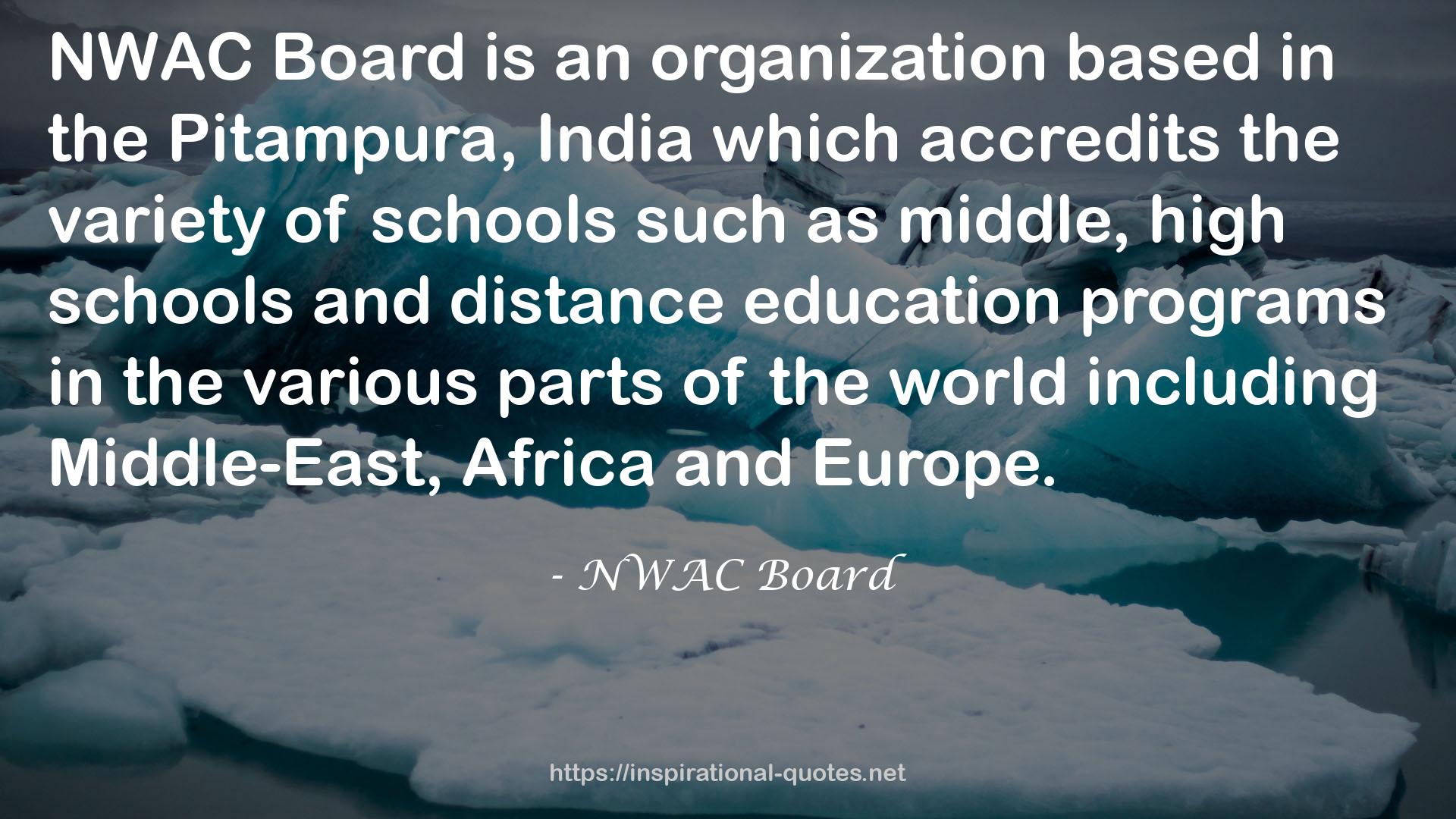 NWAC Board QUOTES