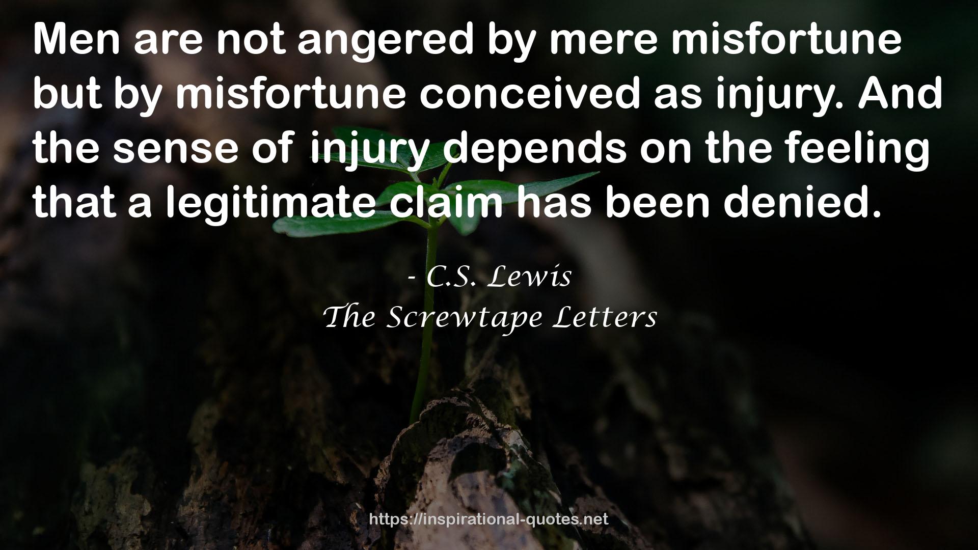 mere misfortune  QUOTES