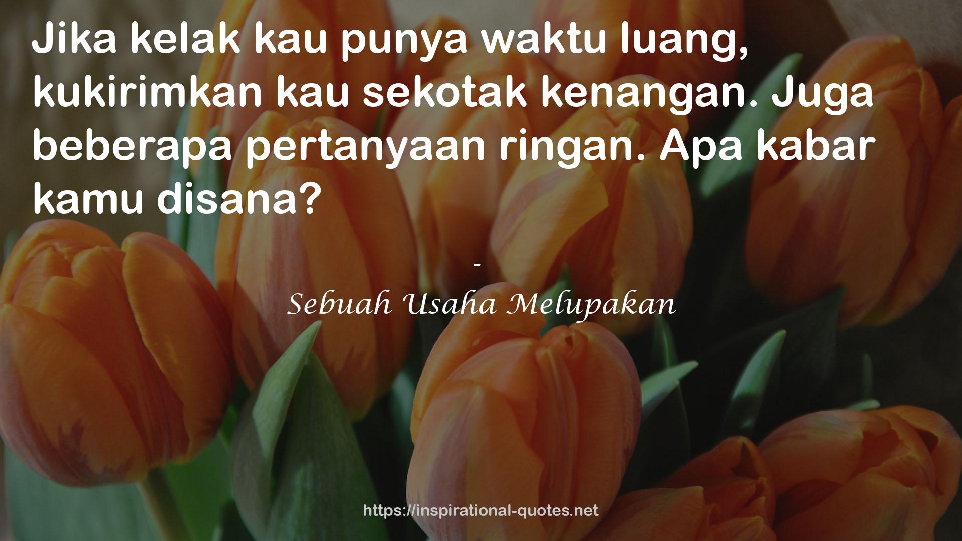 Sebuah Usaha Melupakan QUOTES