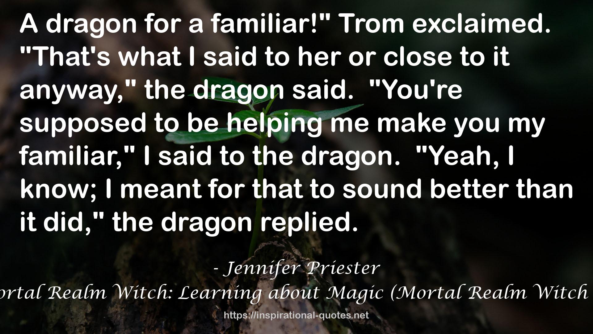 Mortal Realm Witch: Learning about Magic (Mortal Realm Witch #1) QUOTES