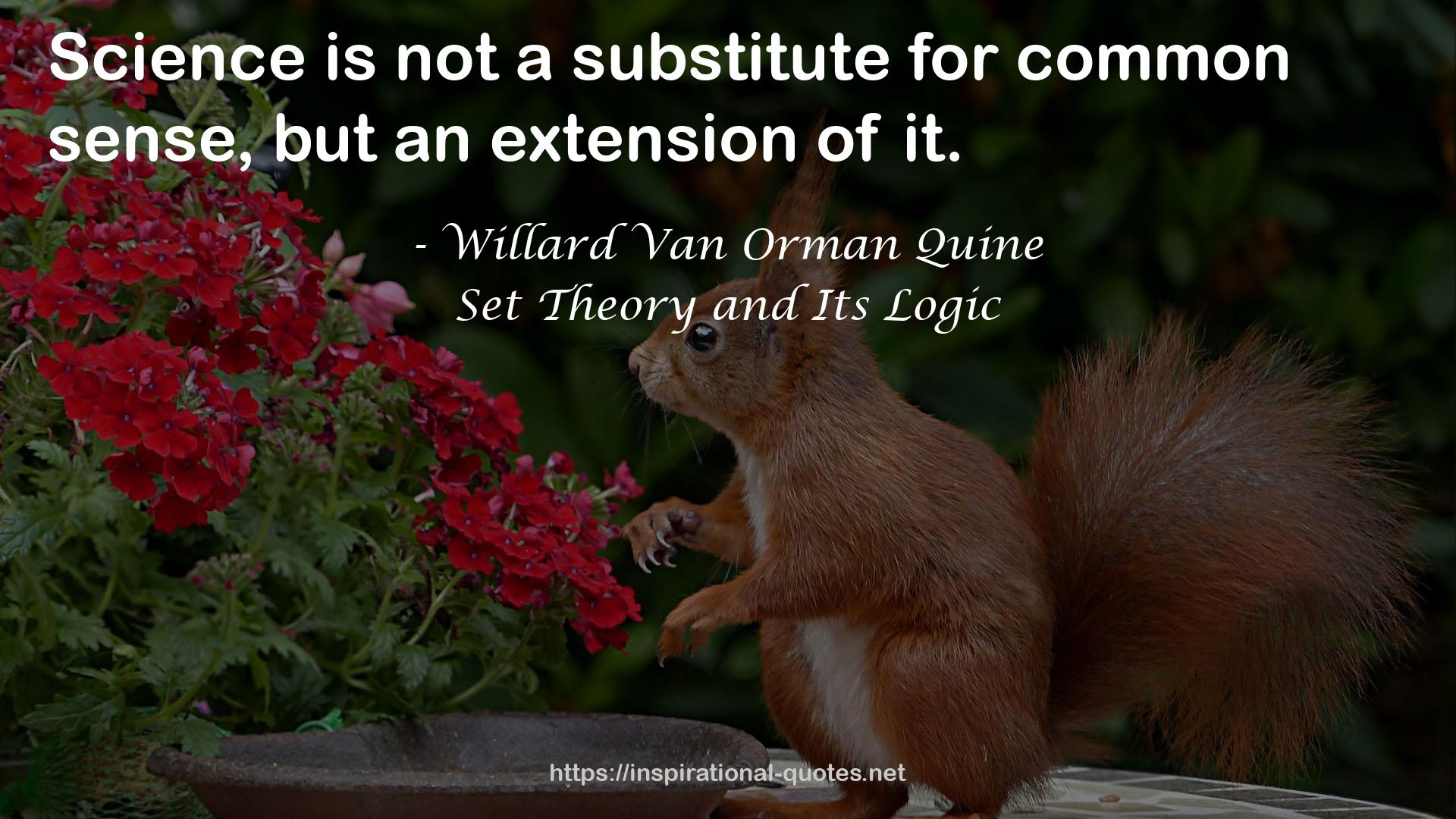 Set Theory and Its Logic QUOTES