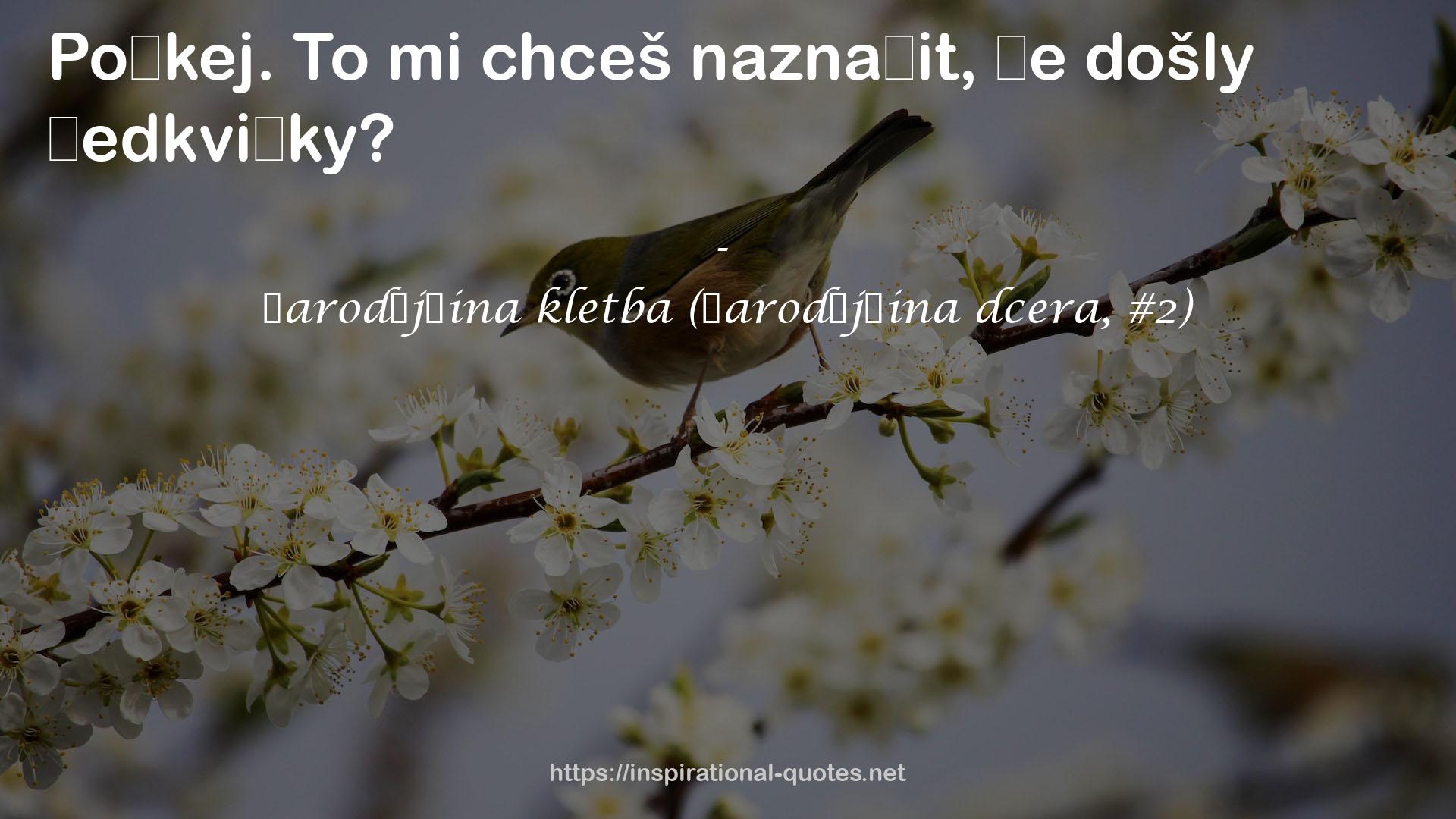 Čarodějčina kletba (Čarodějčina dcera, #2) QUOTES