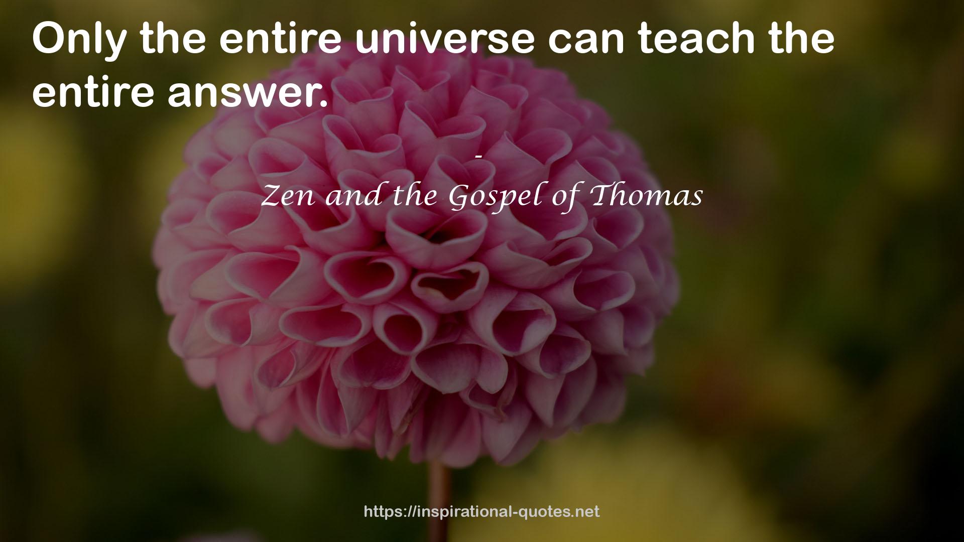 Zen and the Gospel of Thomas QUOTES