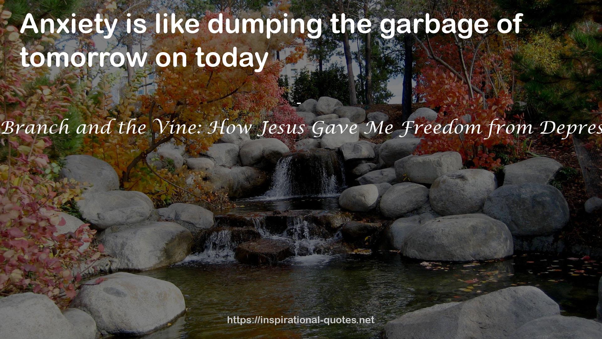 The Branch and the Vine: How Jesus Gave Me Freedom from Depression QUOTES