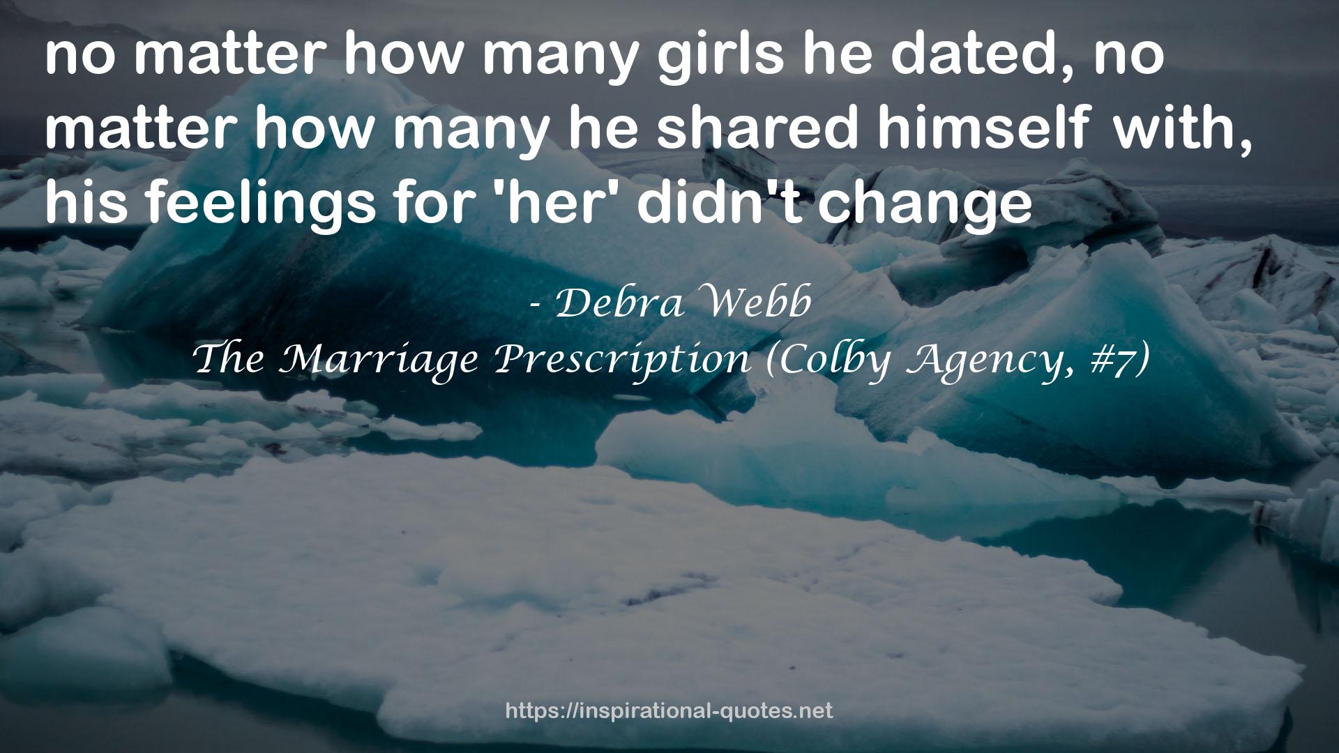 The Marriage Prescription (Colby Agency, #7) QUOTES