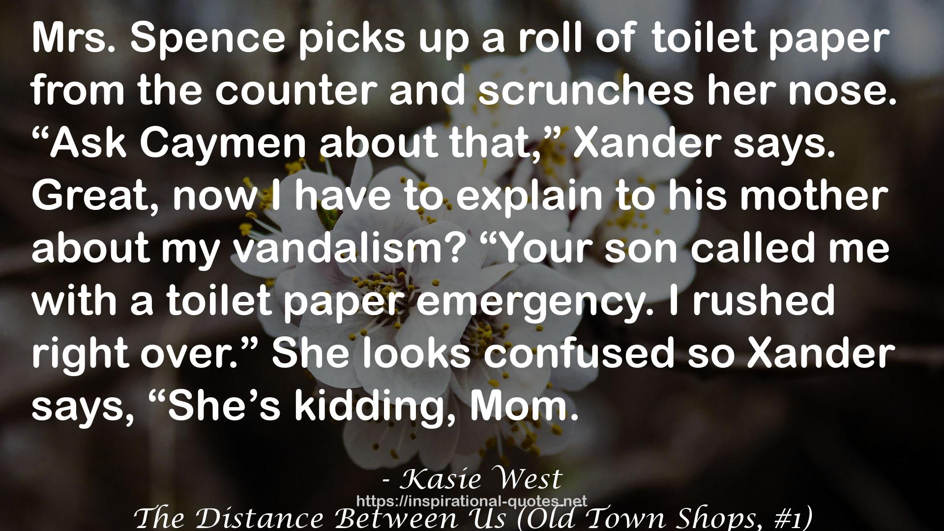 The Distance Between Us (Old Town Shops, #1) QUOTES