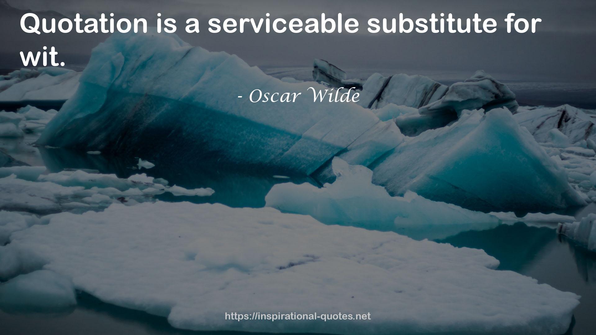 a serviceable substitute  QUOTES