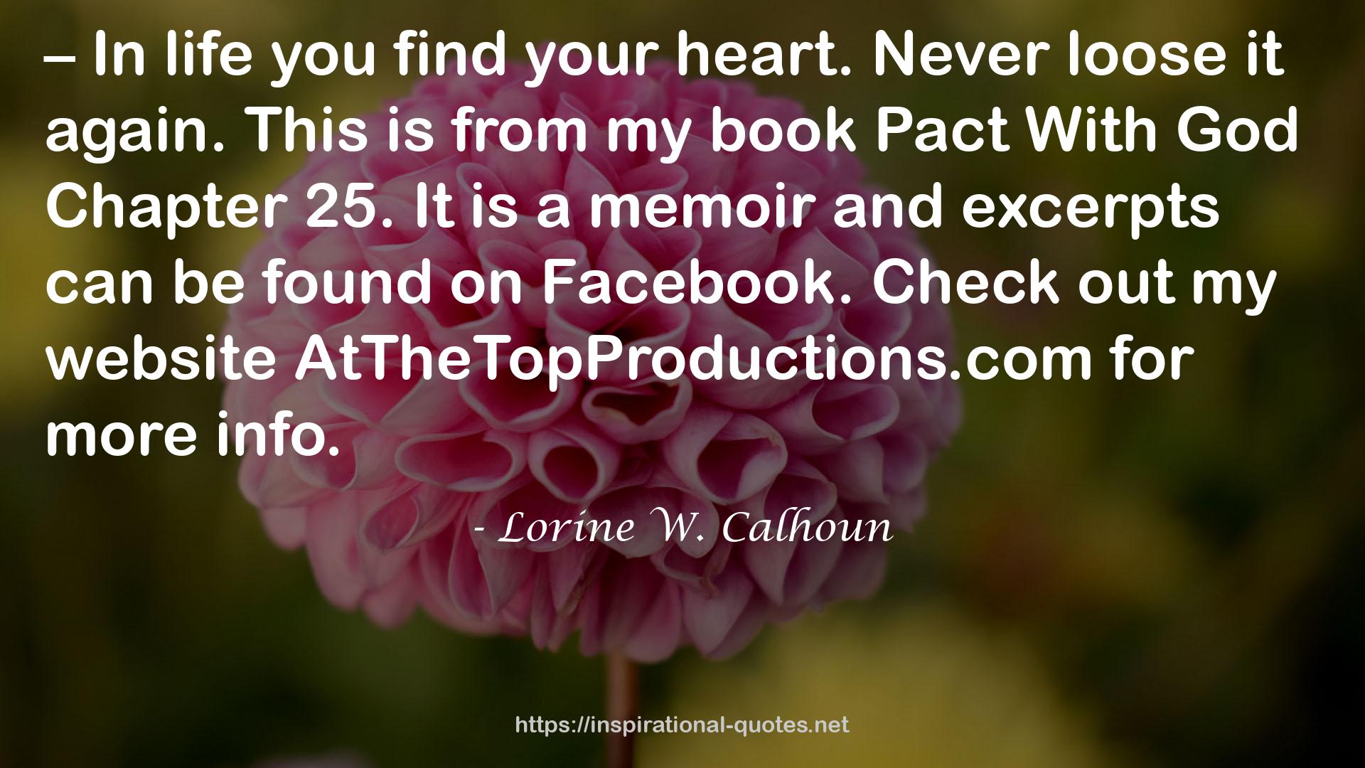 Lorine W. Calhoun QUOTES