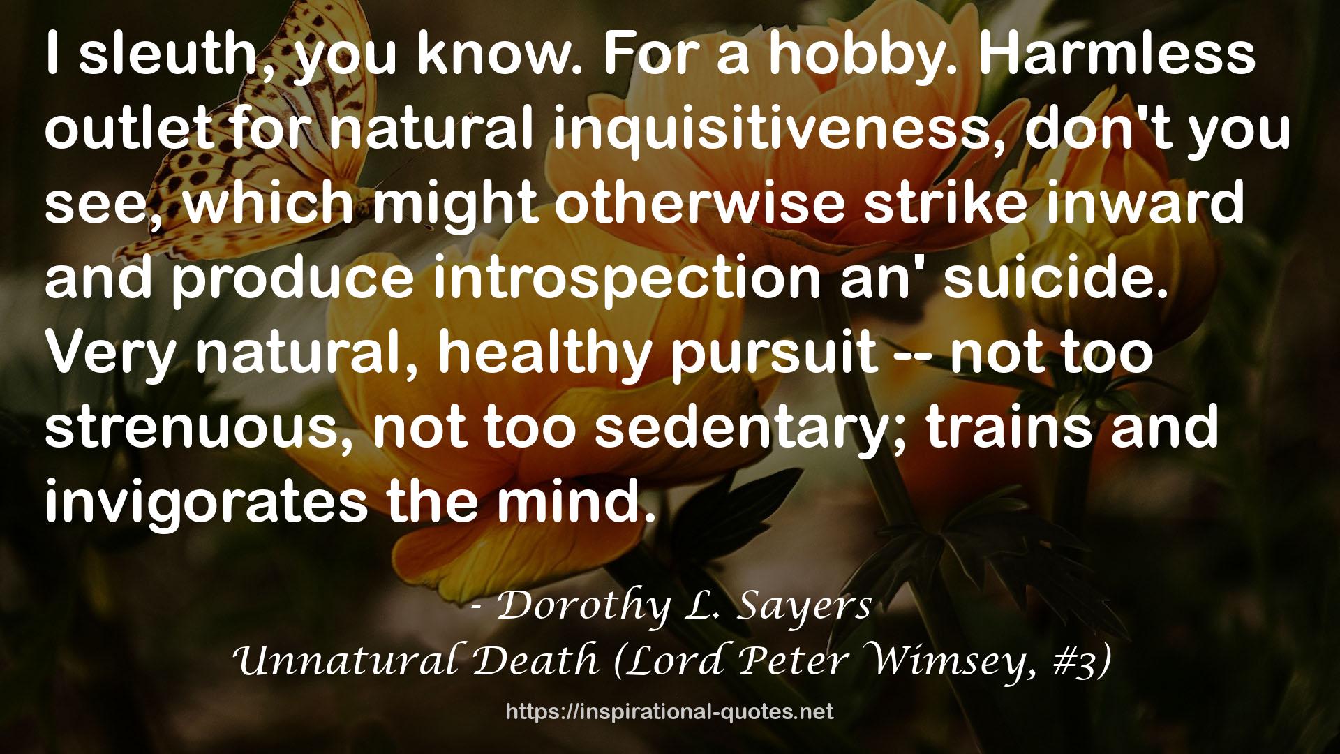 Unnatural Death (Lord Peter Wimsey, #3) QUOTES
