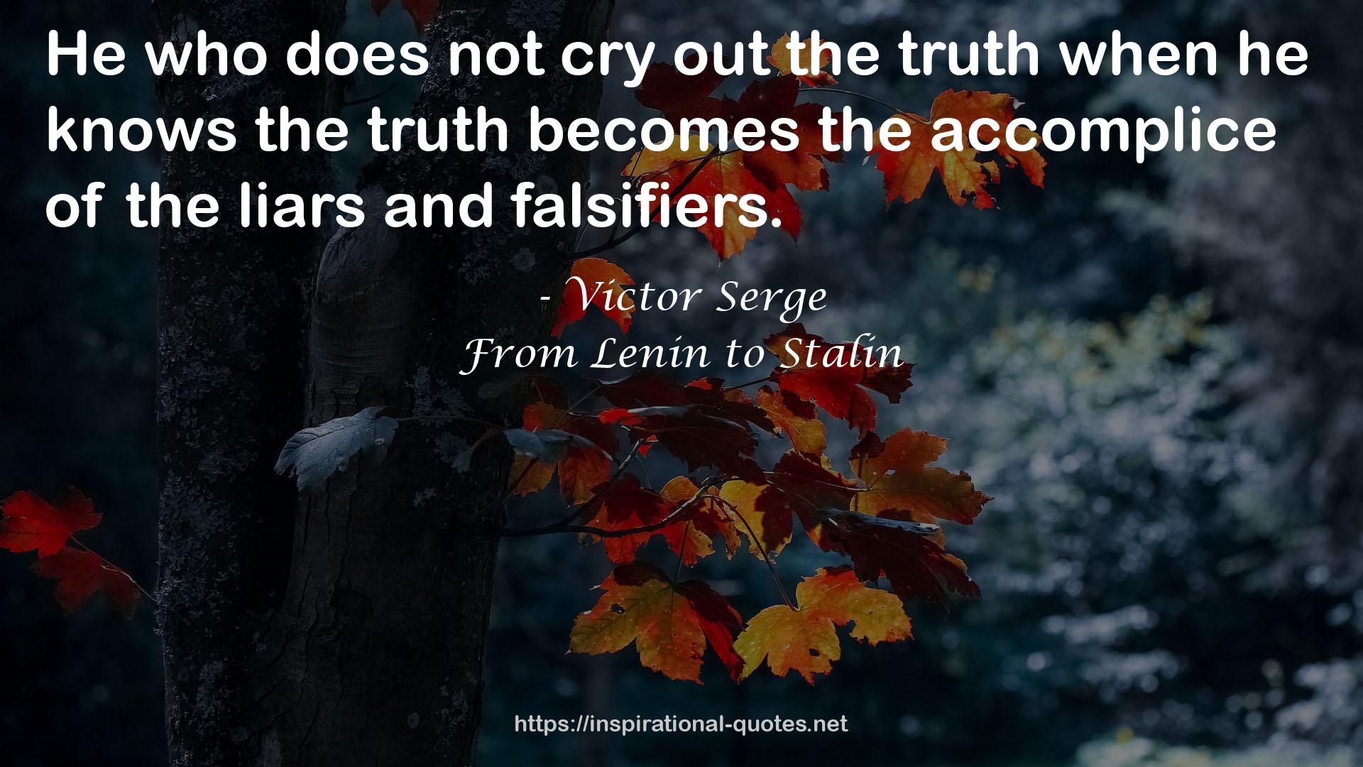 From Lenin to Stalin QUOTES