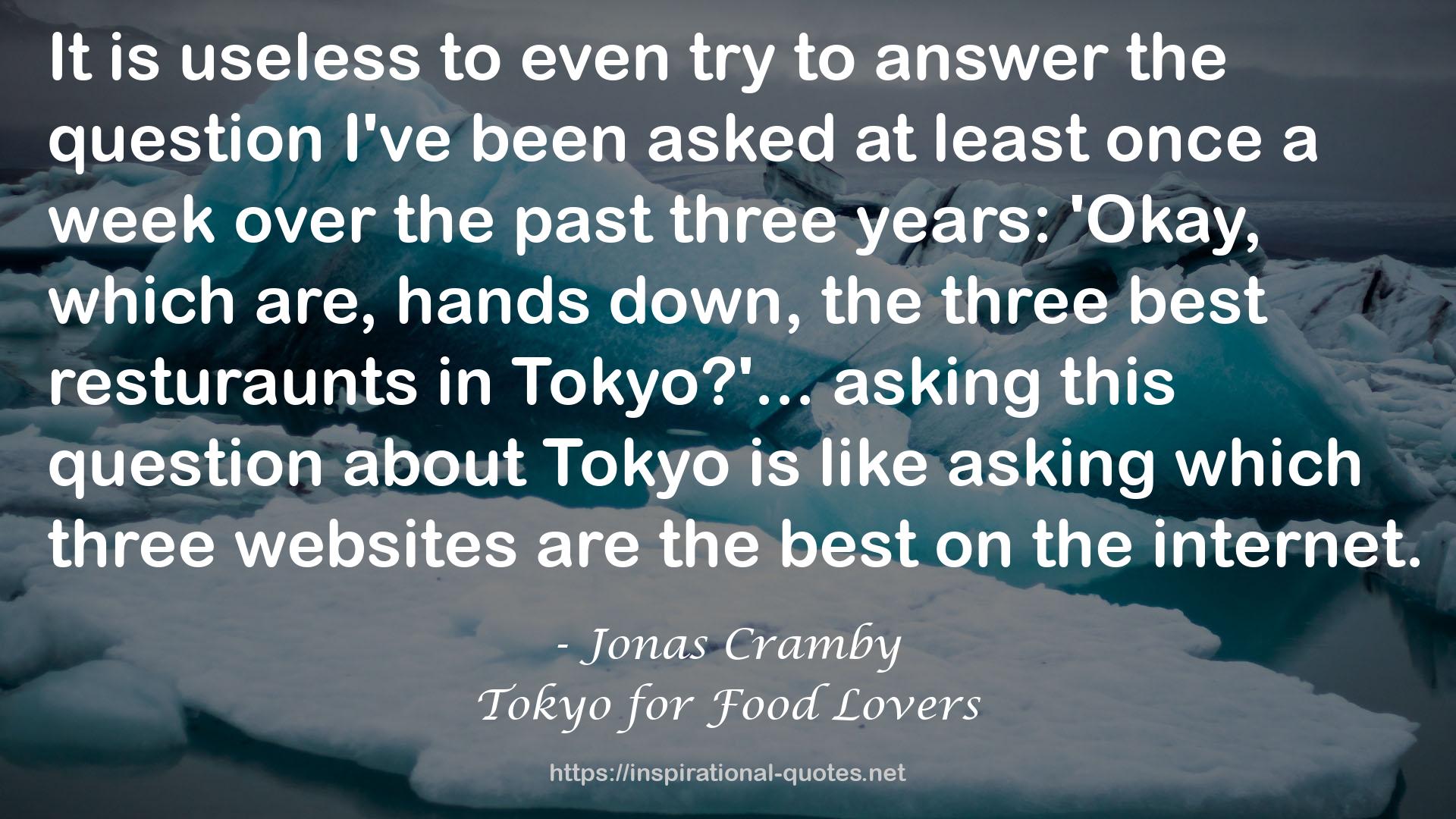 Tokyo for Food Lovers QUOTES