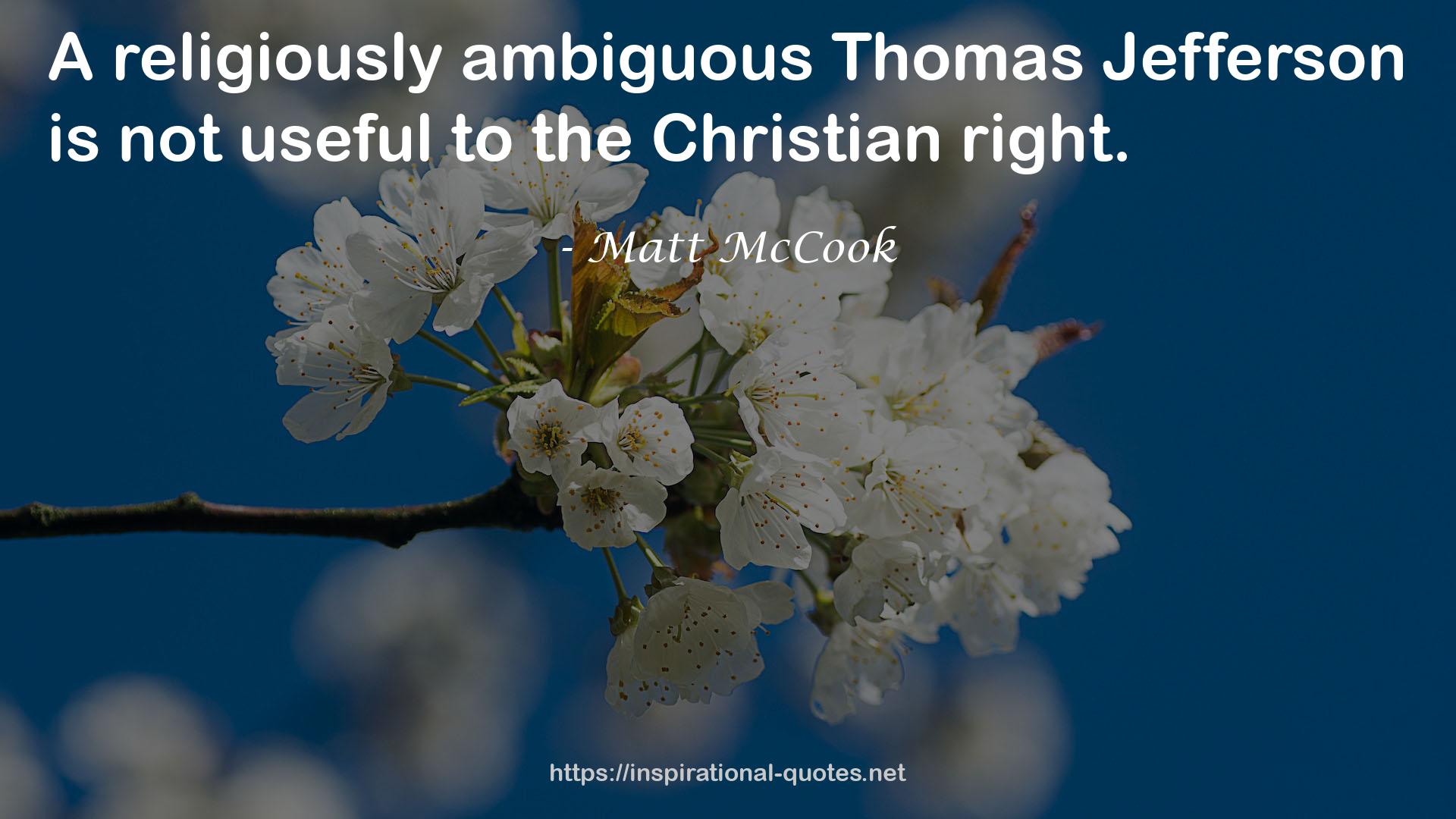 Matt McCook QUOTES