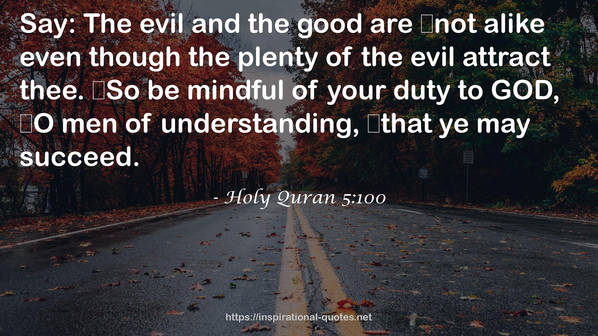 Holy Quran 5:100 QUOTES