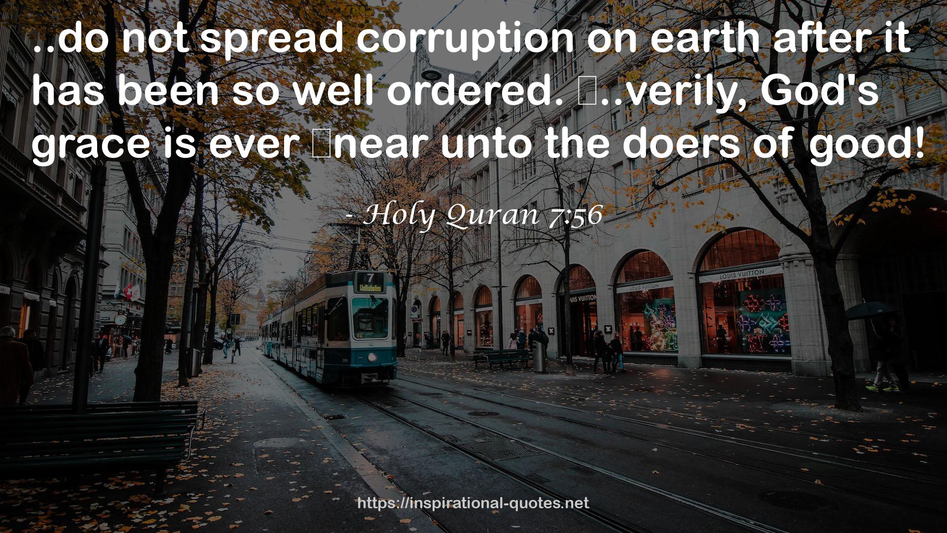 Holy Quran 7:56 QUOTES