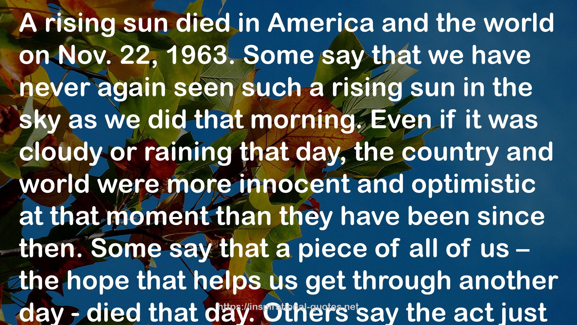 Death of the Rising Sun: A Search for Truth in the John F. Kennedy Assassination QUOTES