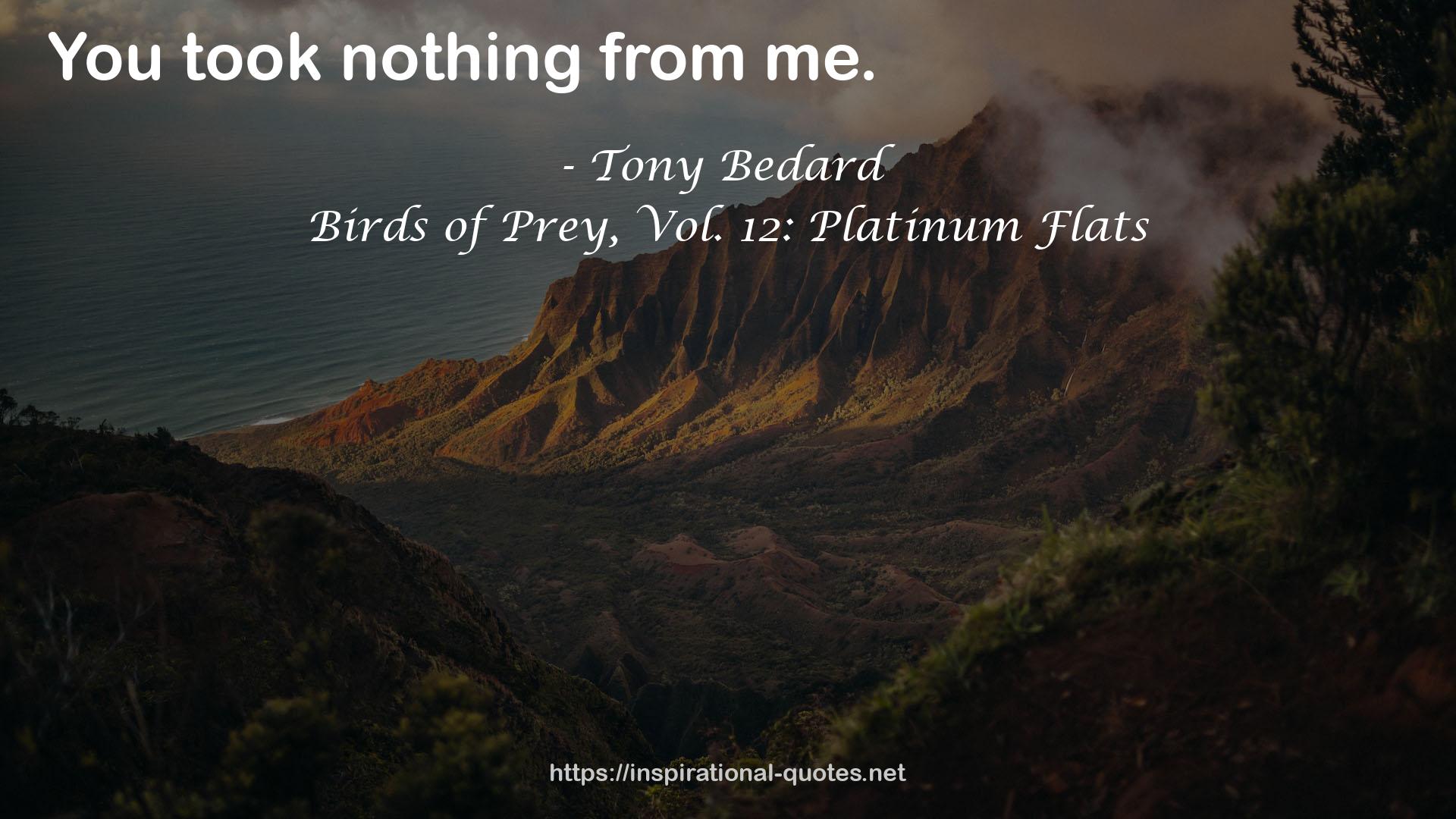 Birds of Prey, Vol. 12: Platinum Flats QUOTES