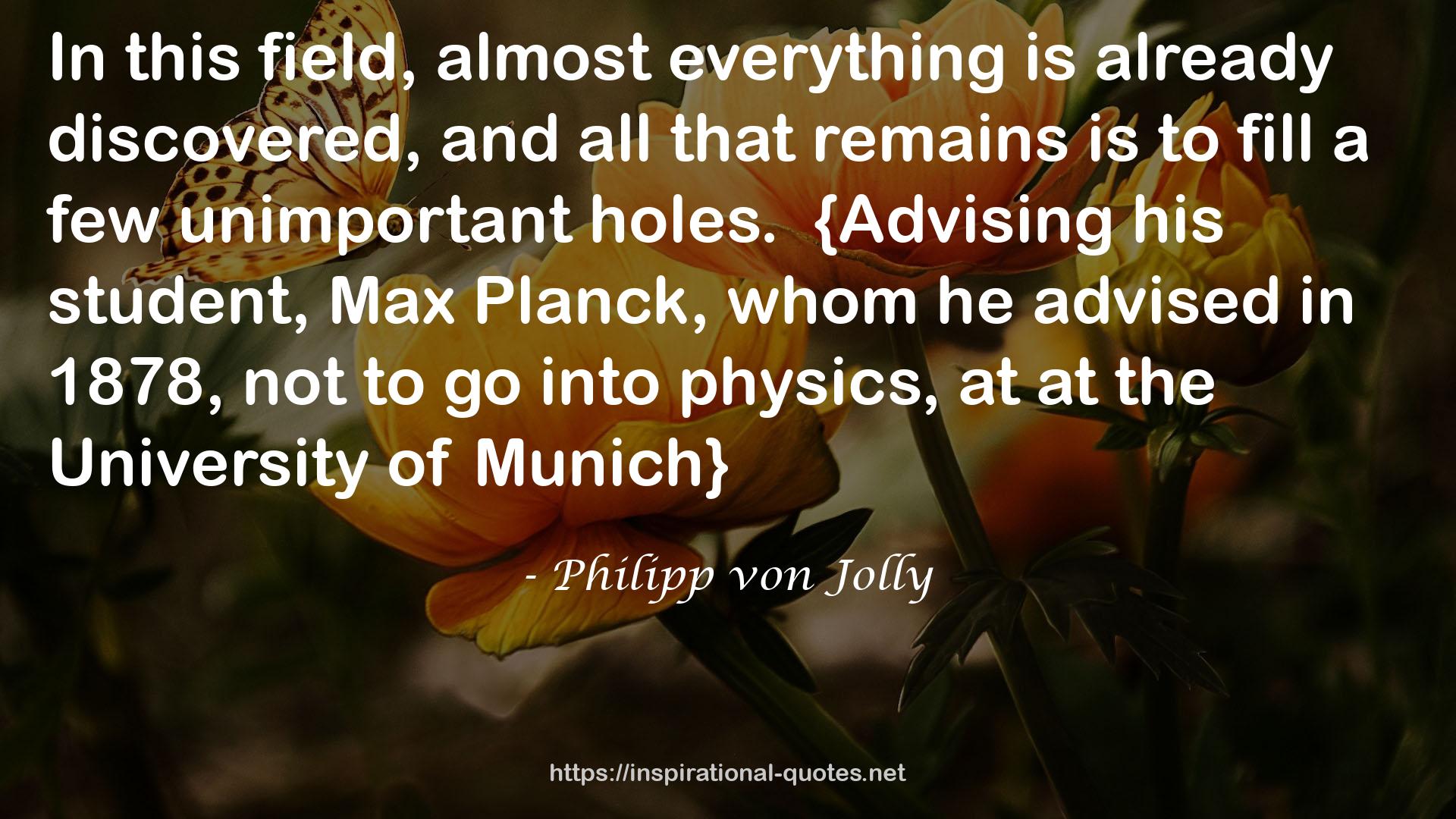 Philipp von Jolly QUOTES