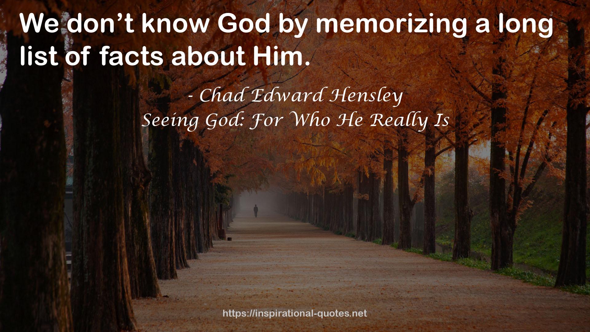 Seeing God: For Who He Really Is QUOTES