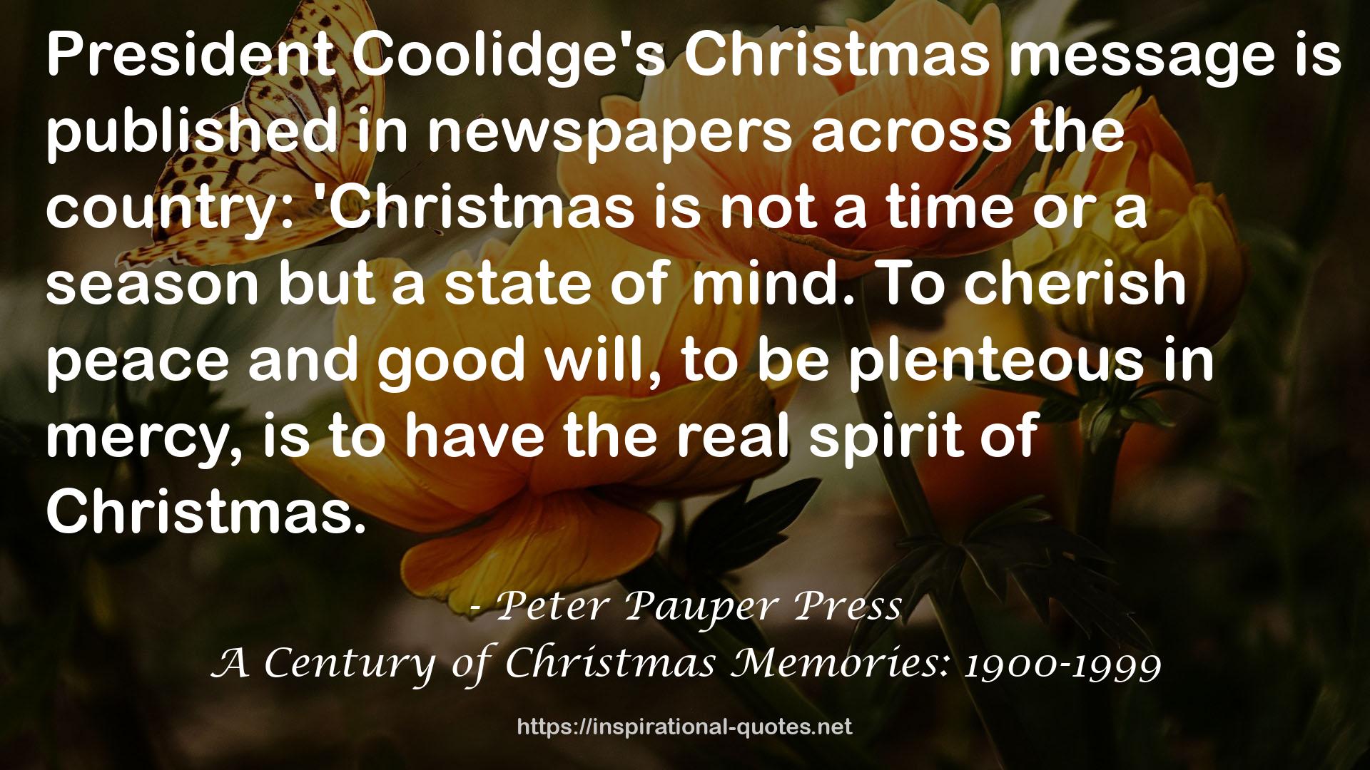 A Century of Christmas Memories: 1900-1999 QUOTES