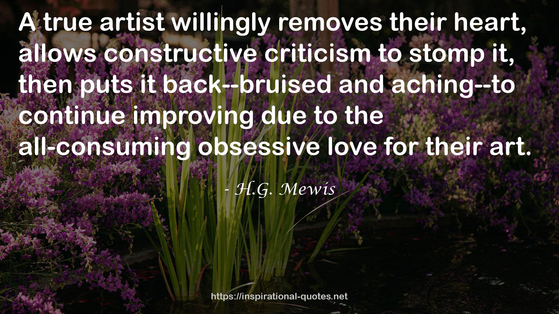 H.G. Mewis QUOTES