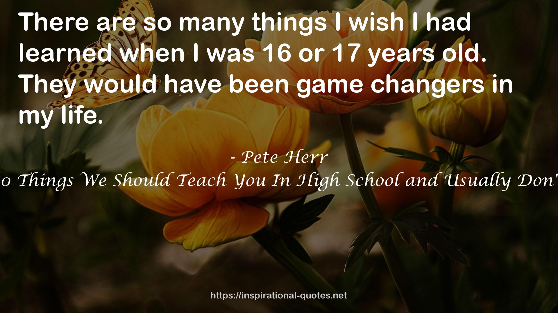 Pete Herr QUOTES