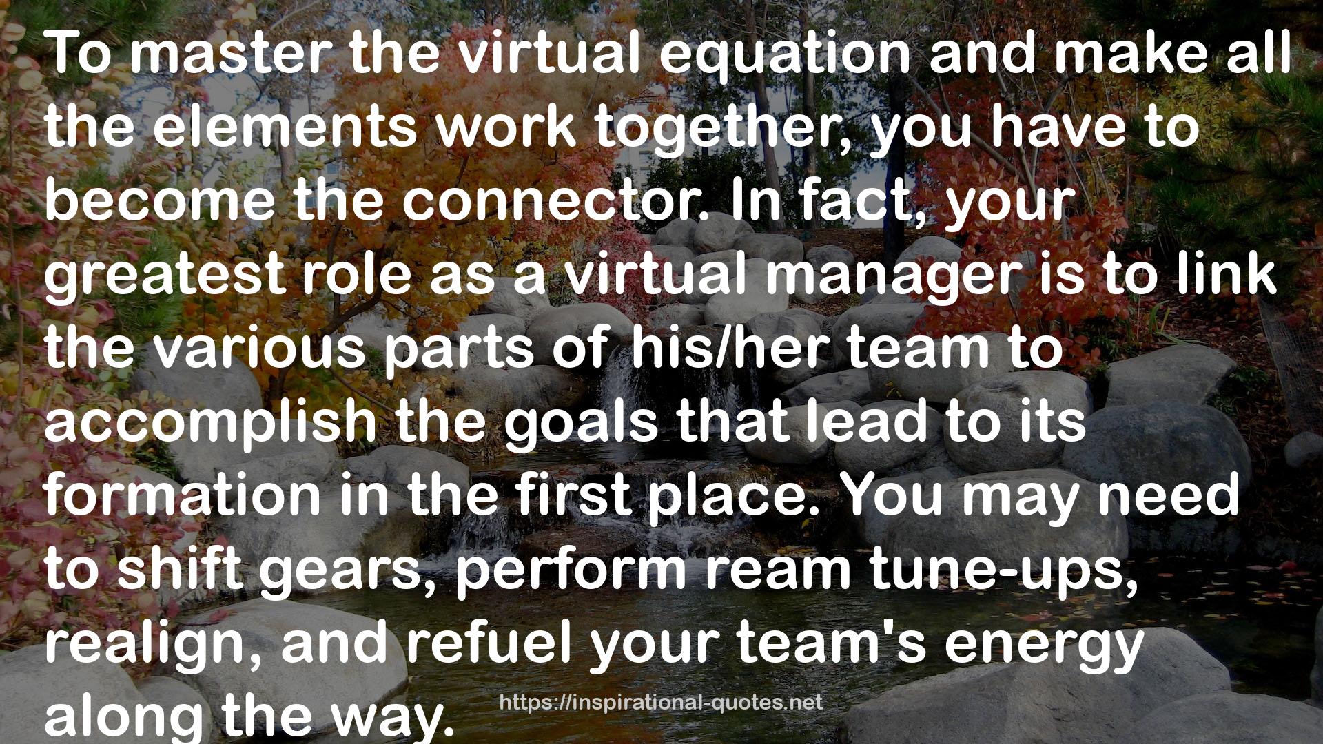 A Manager's Guide to Virtual Teams QUOTES