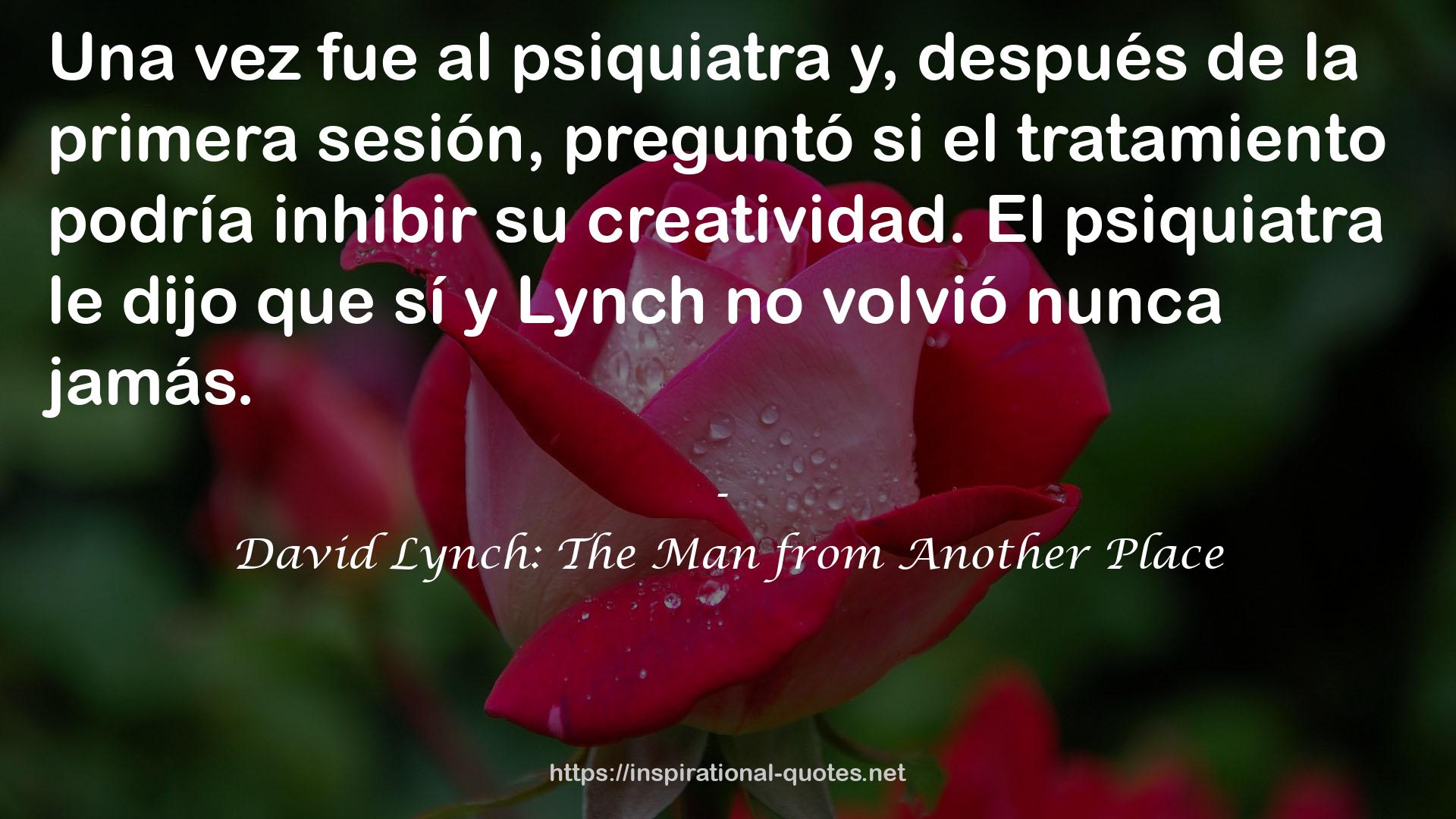 David Lynch: The Man from Another Place QUOTES