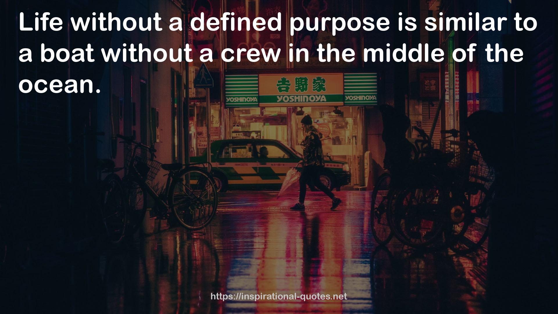 a defined purpose  QUOTES