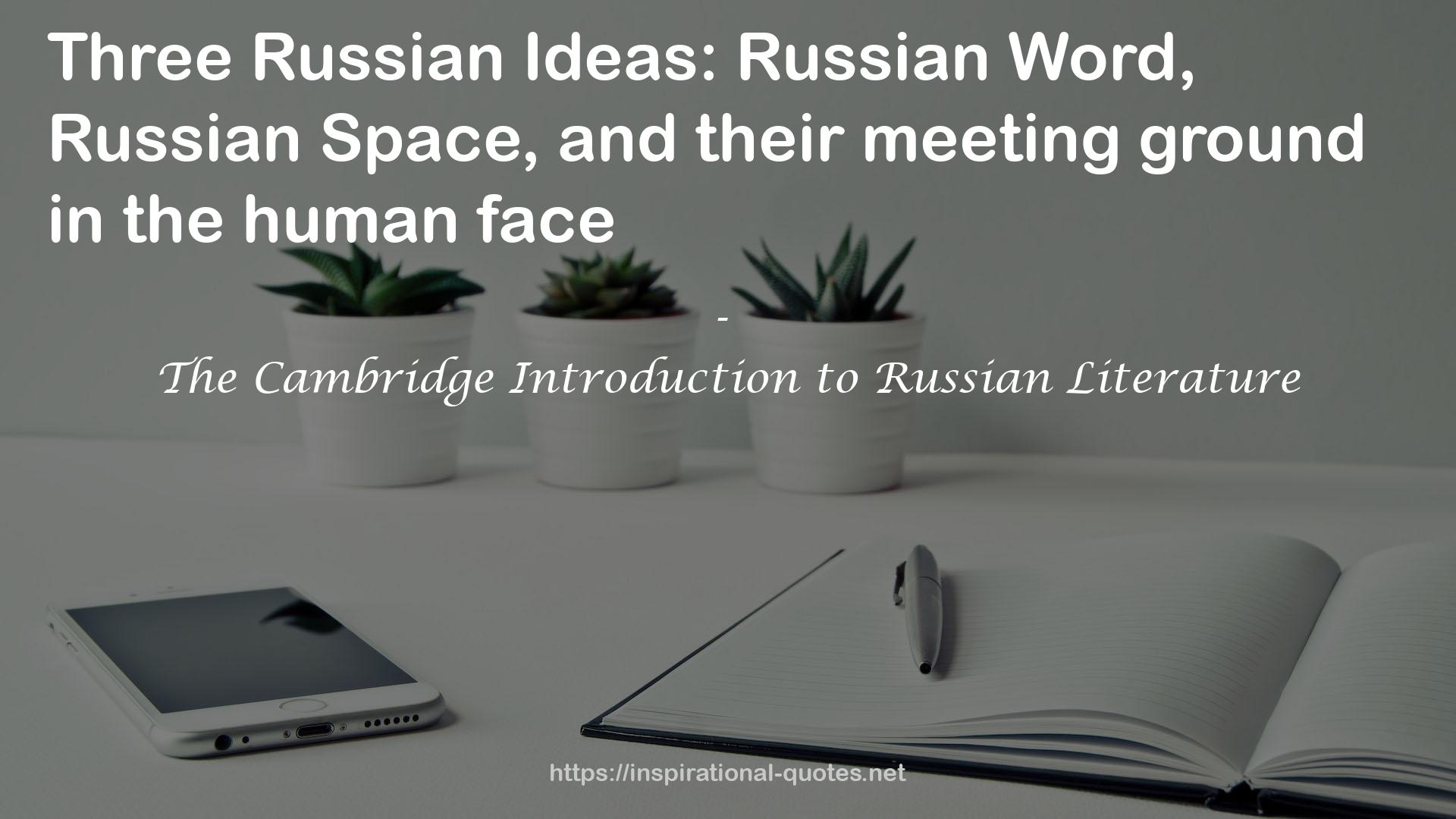 The Cambridge Introduction to Russian Literature QUOTES