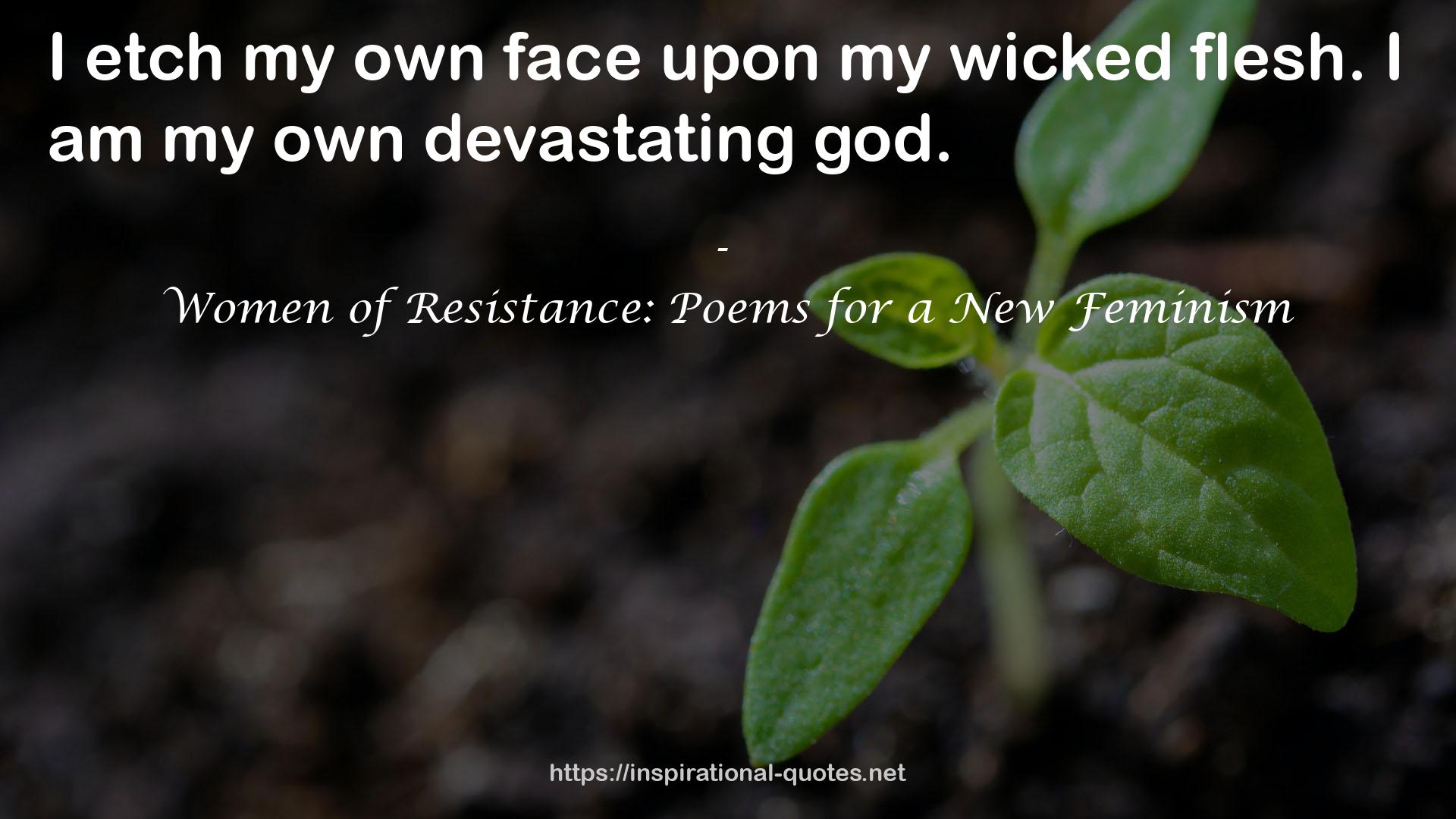 Women of Resistance: Poems for a New Feminism QUOTES