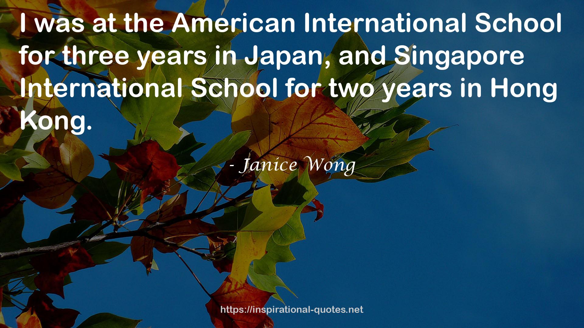 Janice Wong QUOTES
