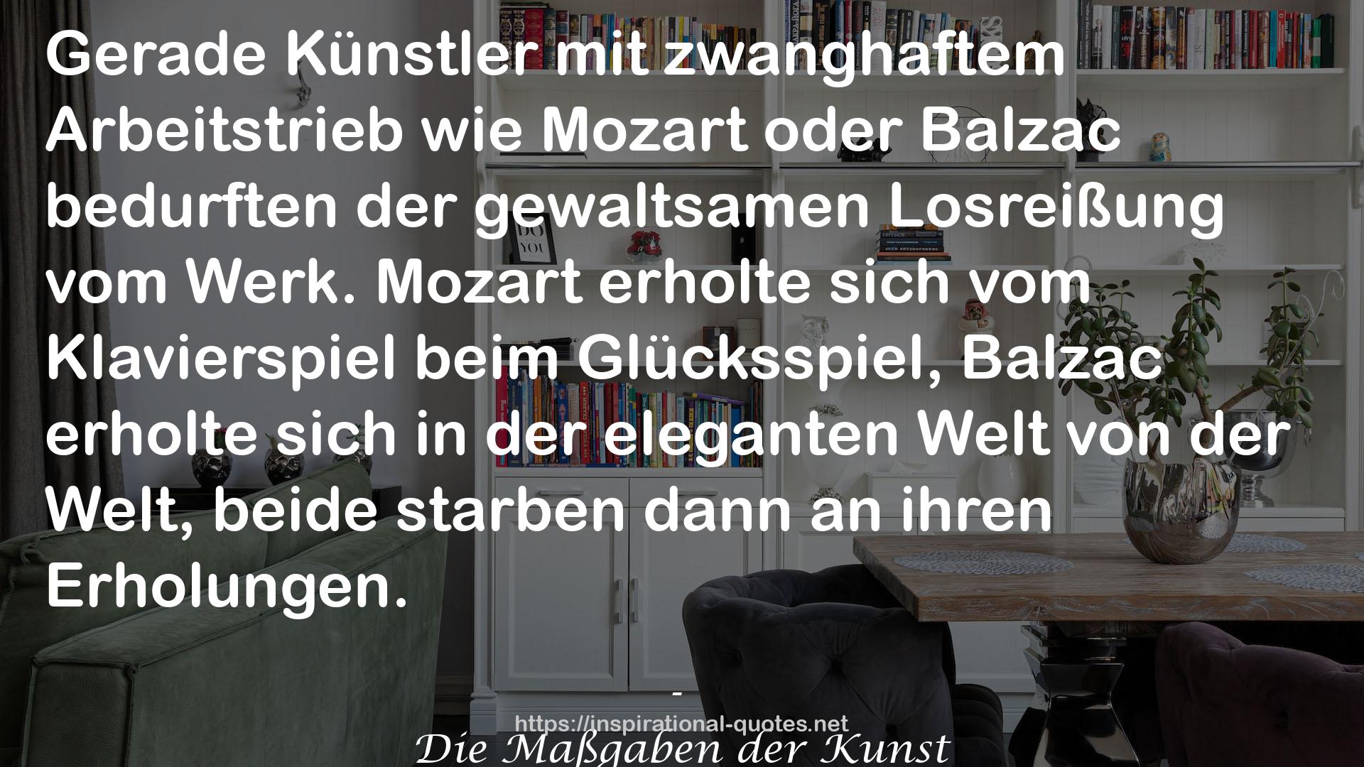 Die Maßgaben der Kunst QUOTES