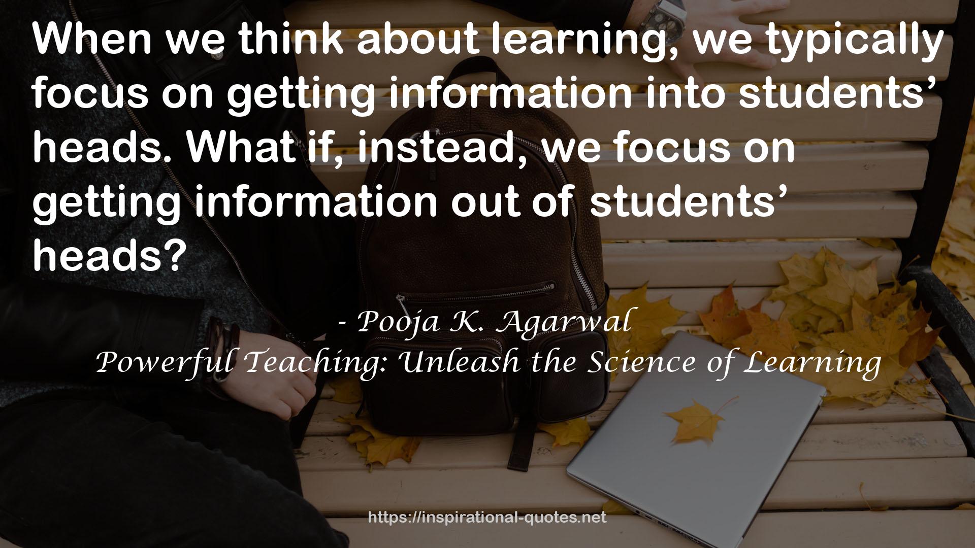 Powerful Teaching: Unleash the Science of Learning QUOTES