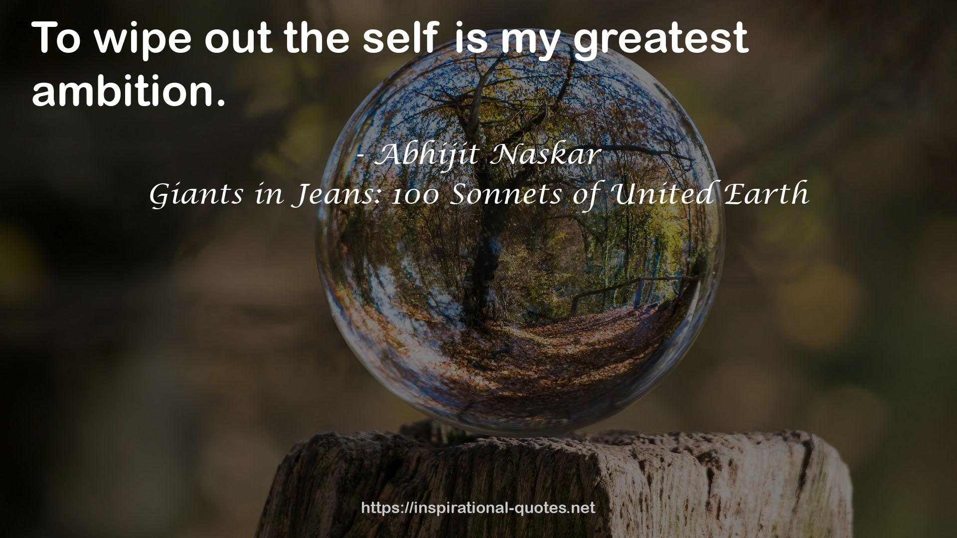 Giants in Jeans: 100 Sonnets of United Earth QUOTES